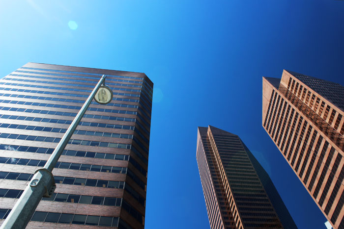 Calgary: Hochh�user mit Strassenlampe